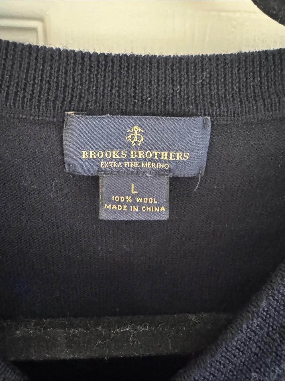 Brooks Brothers Navy V-Neck Fair Isle Knit Vest